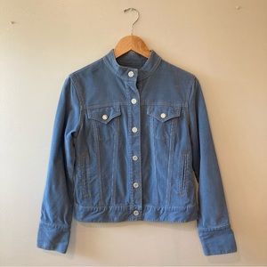 Vintage y2k 2003 Gap Corduroy Jacket cornflower blue Snap Down Western Small